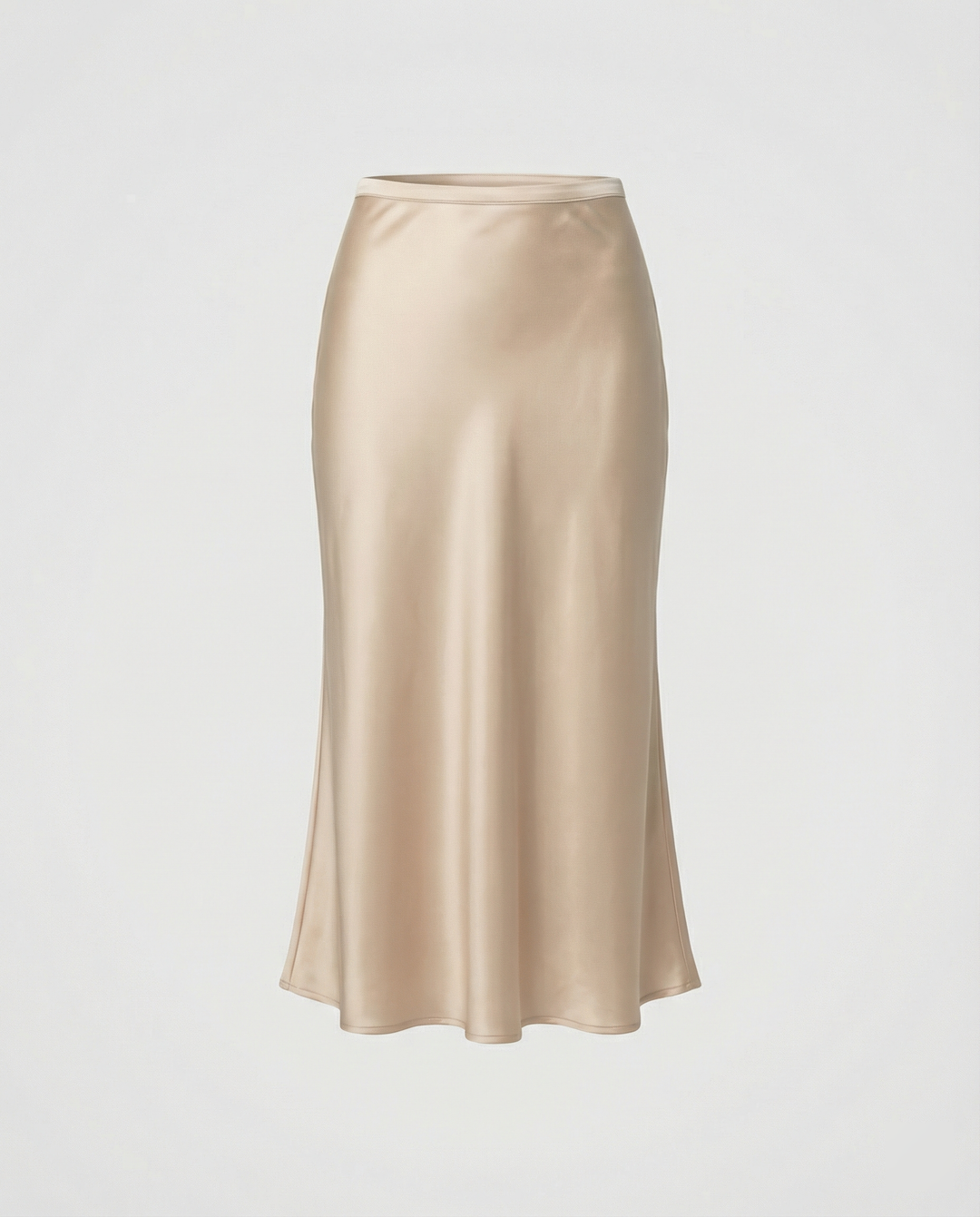 Damen eleganter Midirock mit sanftem Schnitt und hohem Bund R&B