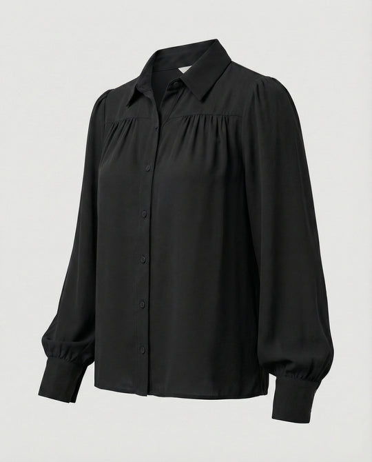 Damen Bluse mit voluminösen Ärmeln und eleganten Rüschendetails R&B