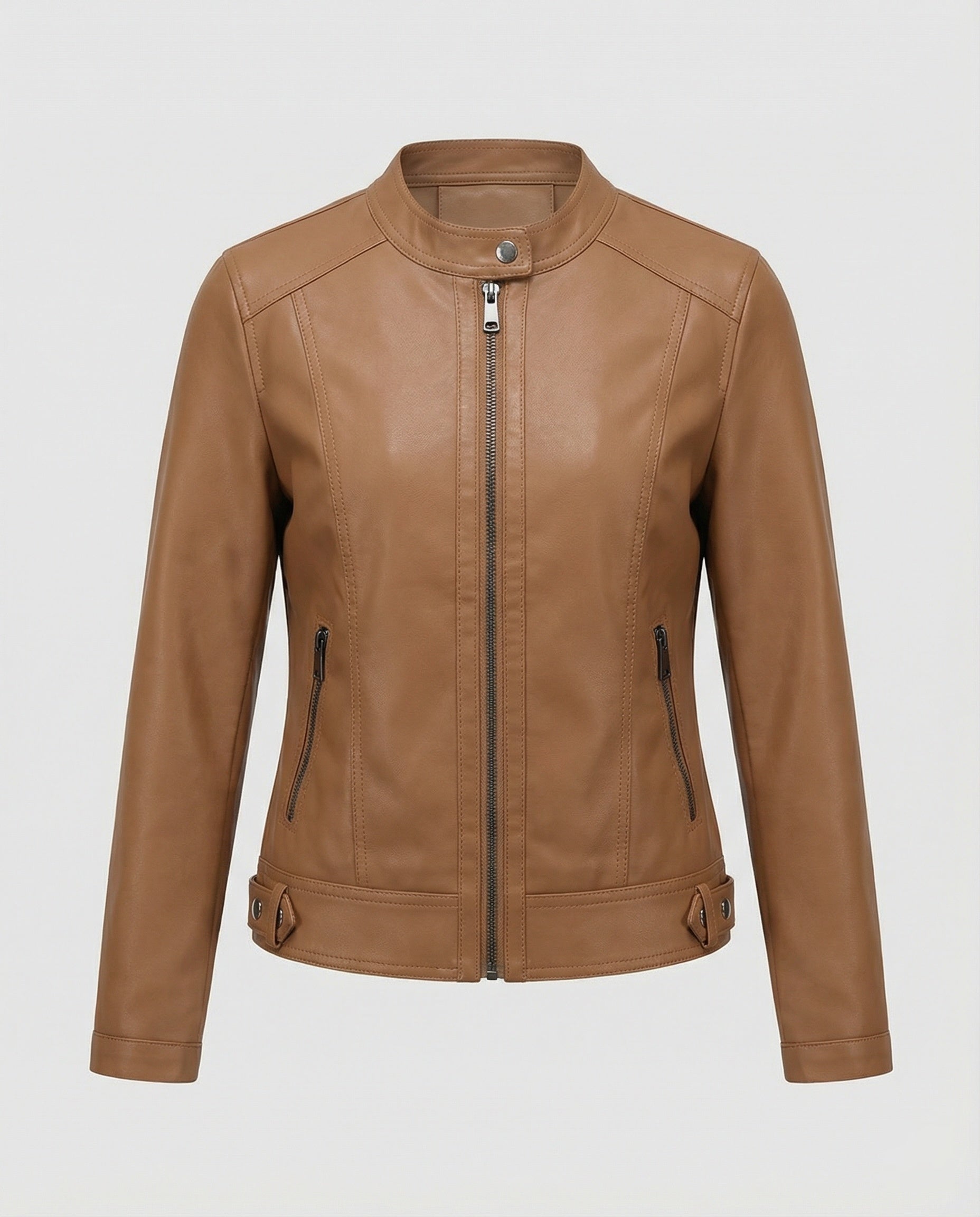 Damen Bikerjacke Lederoptik