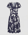 Damen Wickelkleid Jersey Freizeitkleid