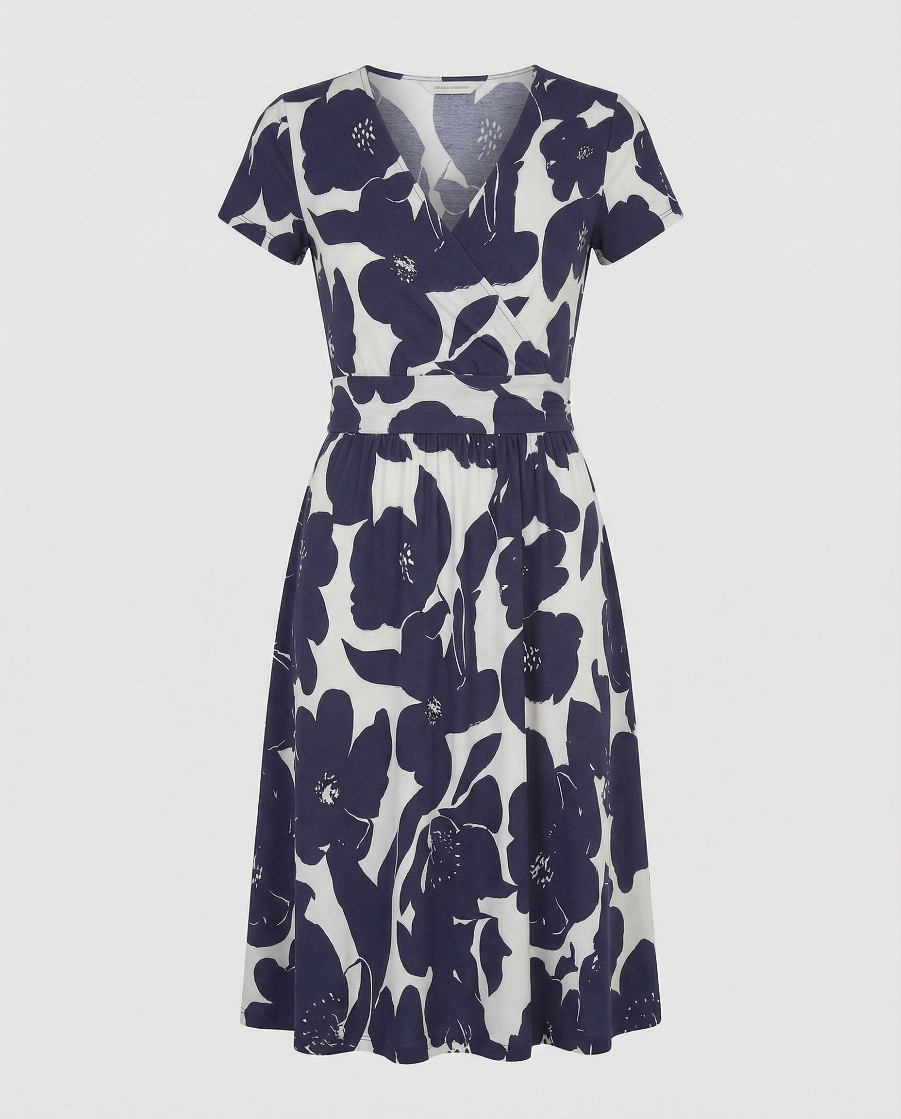 Damen Wickelkleid Jersey Freizeitkleid