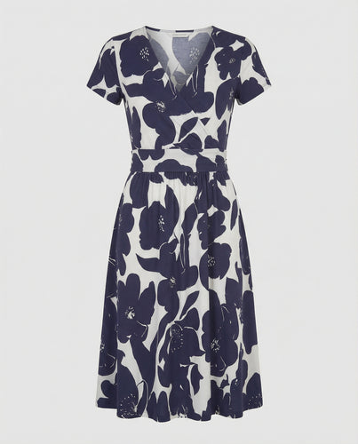 Damen Wickelkleid Jersey Freizeitkleid