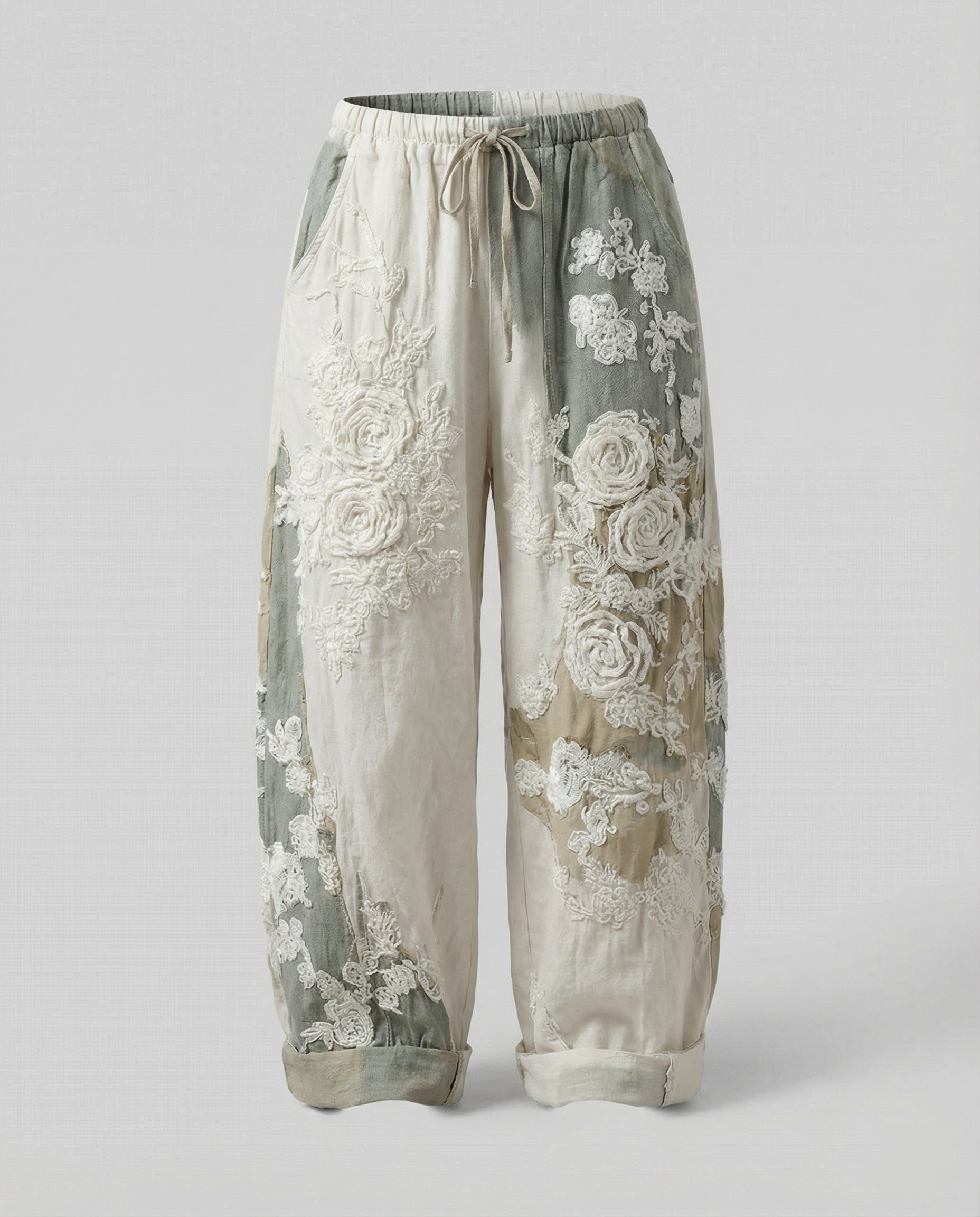 Damen Haremshose Boho Patchwork