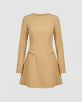 Damen A-Linie Minikleid aus Crepe