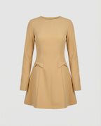 Damen A-Linie Minikleid aus Crepe