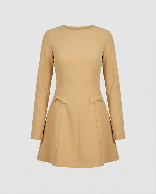 Damen A-Linie Minikleid aus Crepe