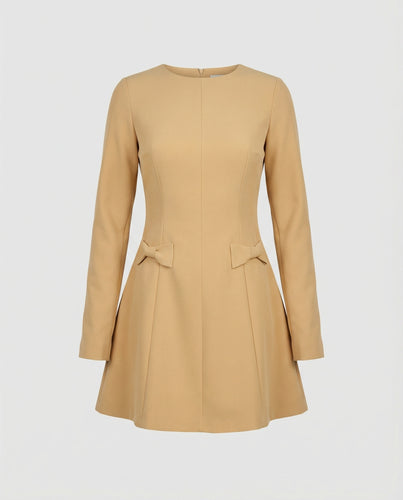 Damen A-Linie Minikleid aus Crepe