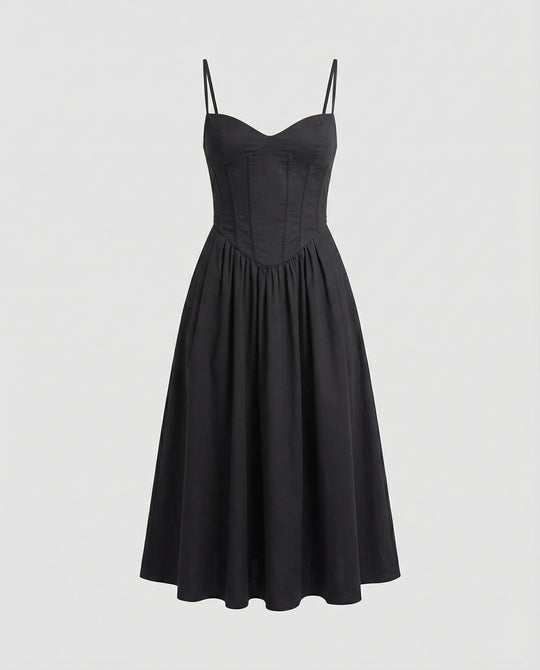 Damen Elegantes Langkleid mit taillierter Silhouette und schwingendem Rock R&B