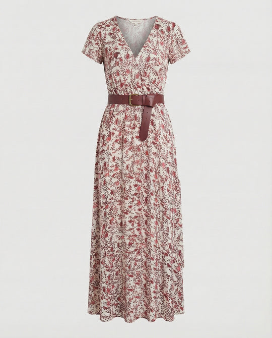 Boho Langes Maxikleid mit Blumenmuster für Sommer & Urlaub | R&B