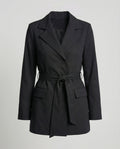 Blazer Mantel Mit Wickelgürtel Damen