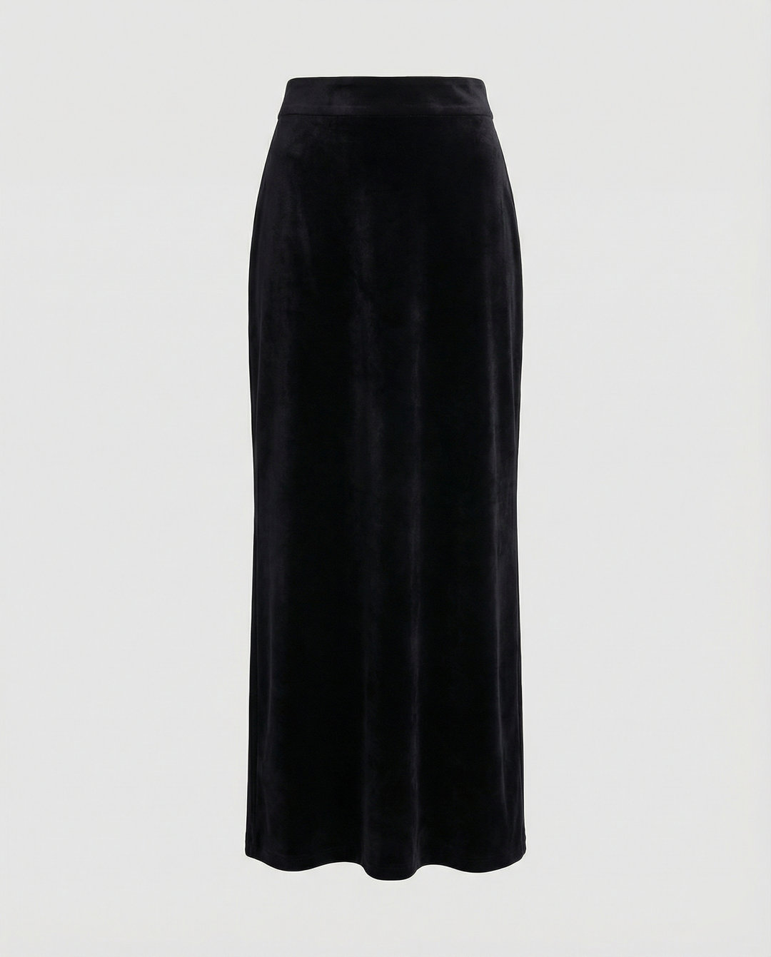 Satinrock Schwarz Damen Maxi aus hochwertigem Material