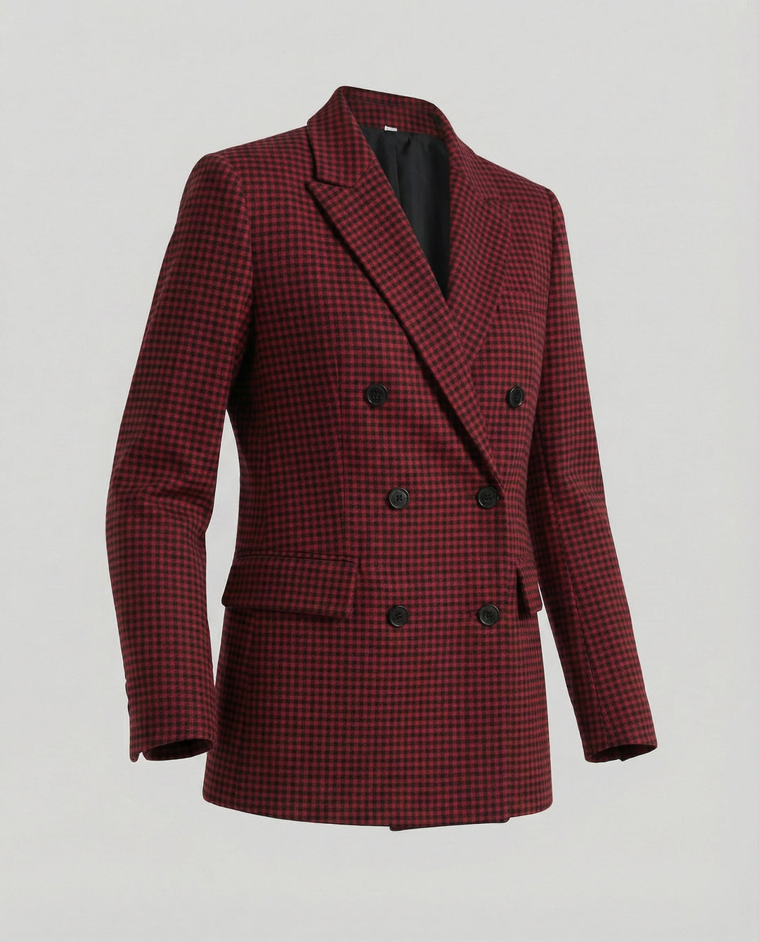 R&B | Kariertes Doppelbreasted Blazer