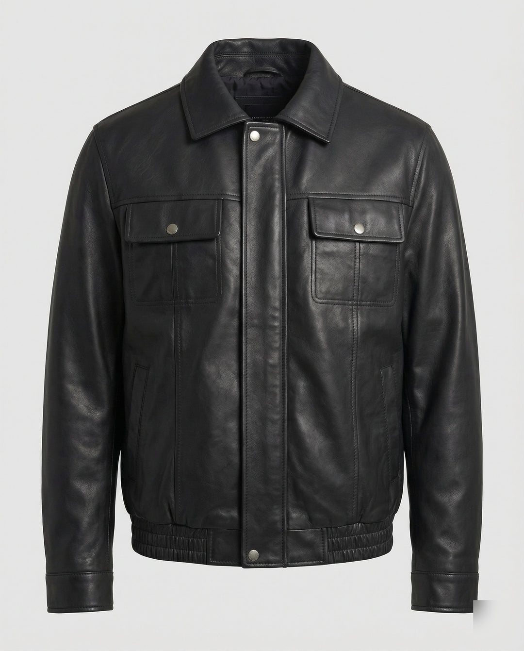 Herren Kunstleder Hemdjacke