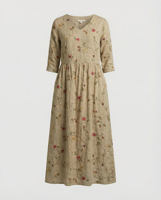 A-Linie Maxikleid Damen Mit Taschen