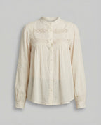 Baumwoll Bluse Damen mit Stickerei