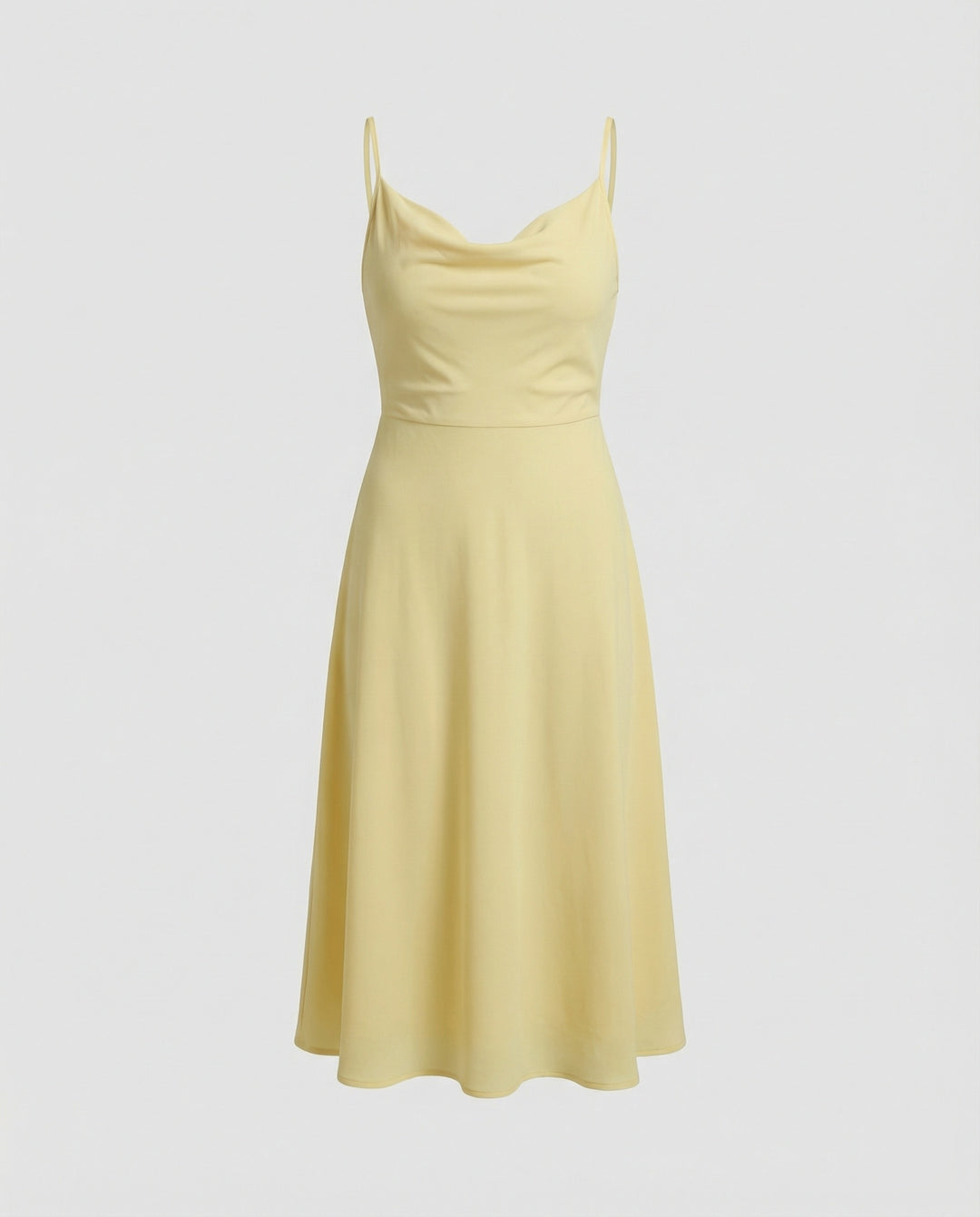 R&B | Lange Drapierte Kleid mit Eingebautem Bh
