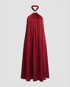 Damen Satin Midikleid mit Rückenausschnitt