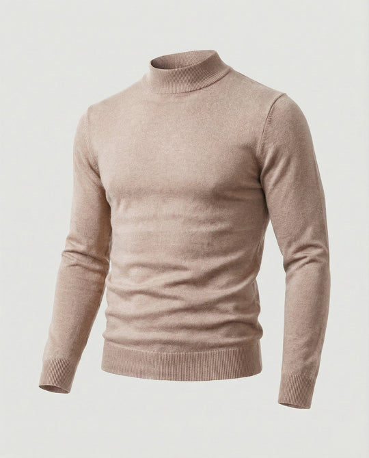 Herren eleganter Pullover mit Stehkragen R&B