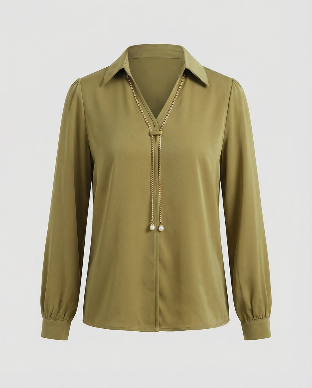 Damen Bluse mit modernem V-Ausschnitt