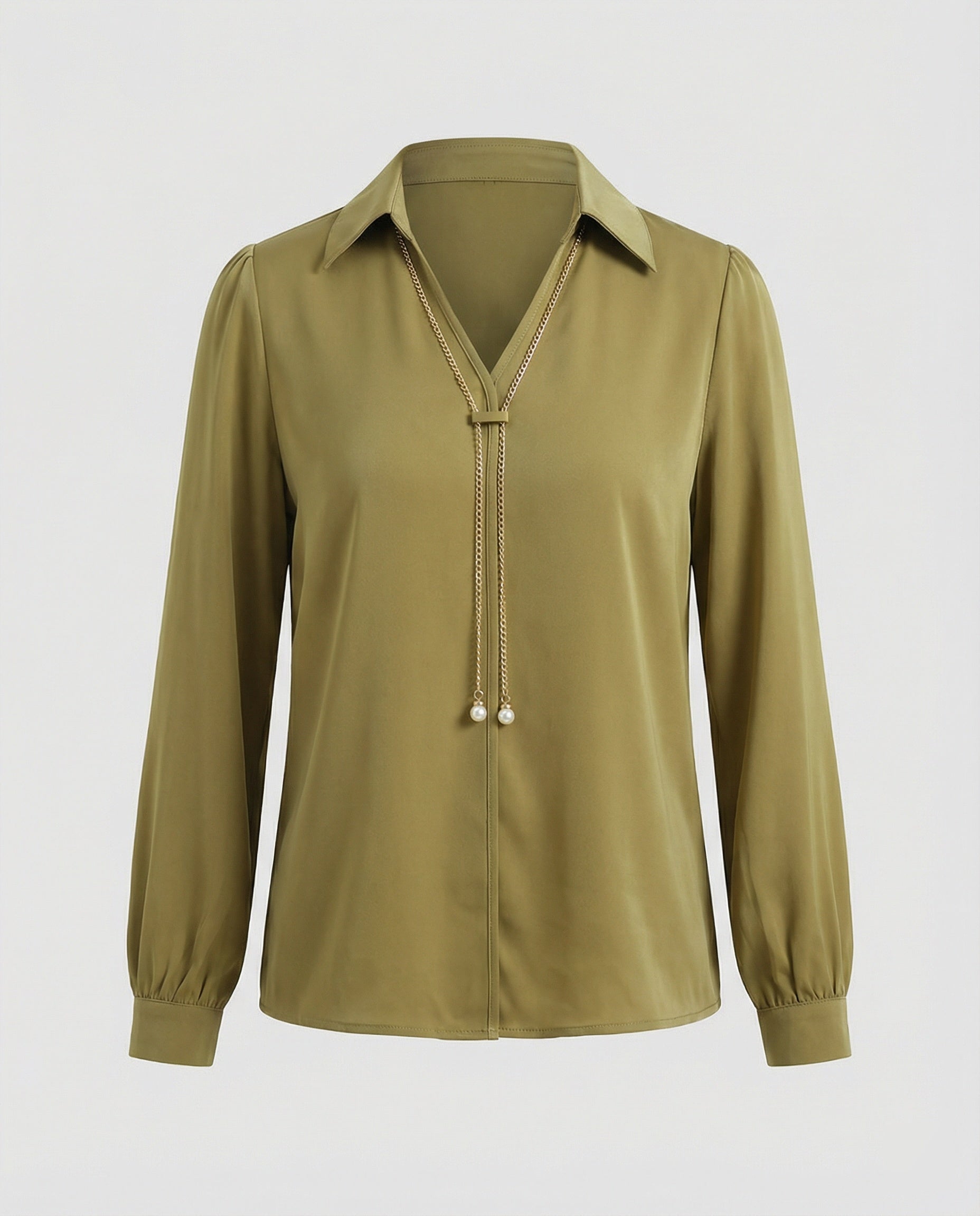 Damen Bluse mit modernem V-Ausschnitt