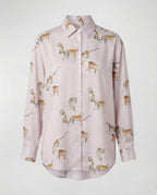 Leichte Hemdbluse Damen Aquarell Blumen