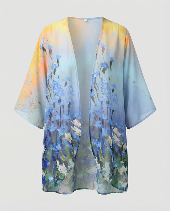 Offener Kimono Damen Floral