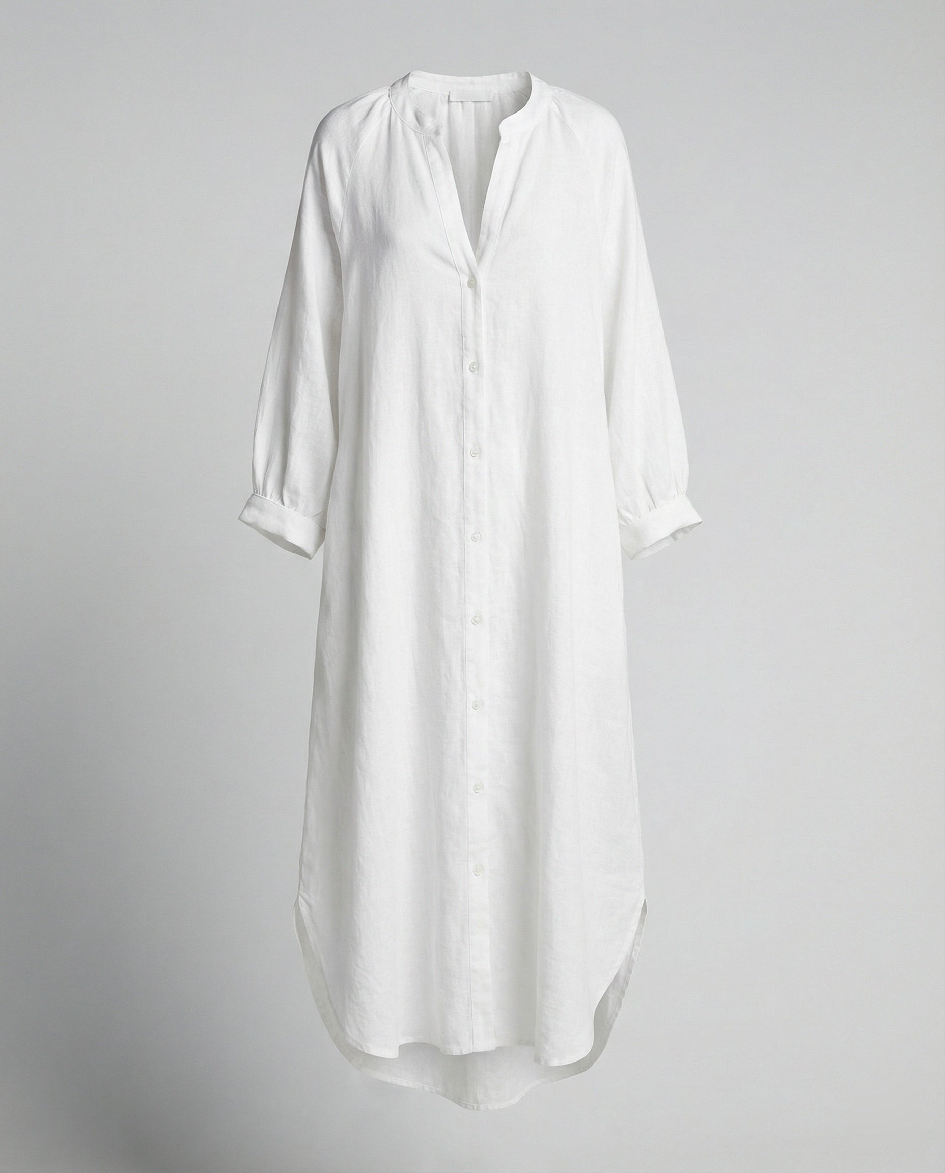 Damen Leinenkleid Kaftan lang