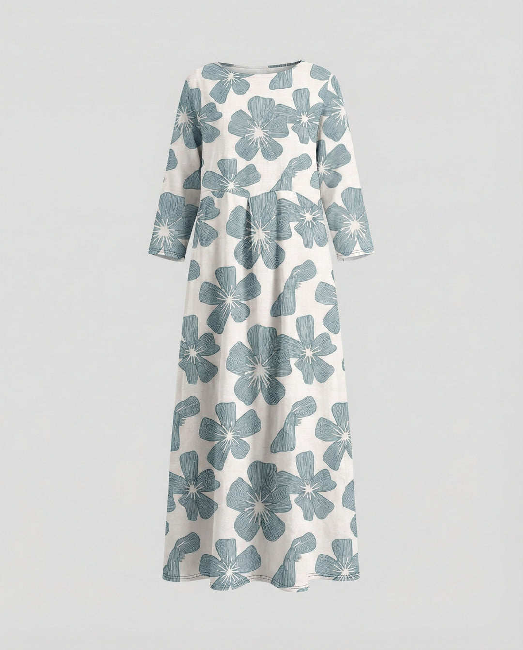 Damen Maxikleid floral mit Taschen