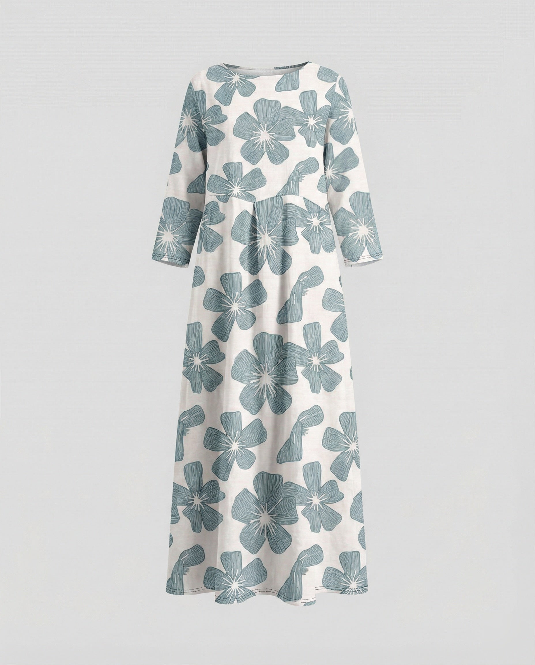 Damen Maxikleid floral mit Taschen