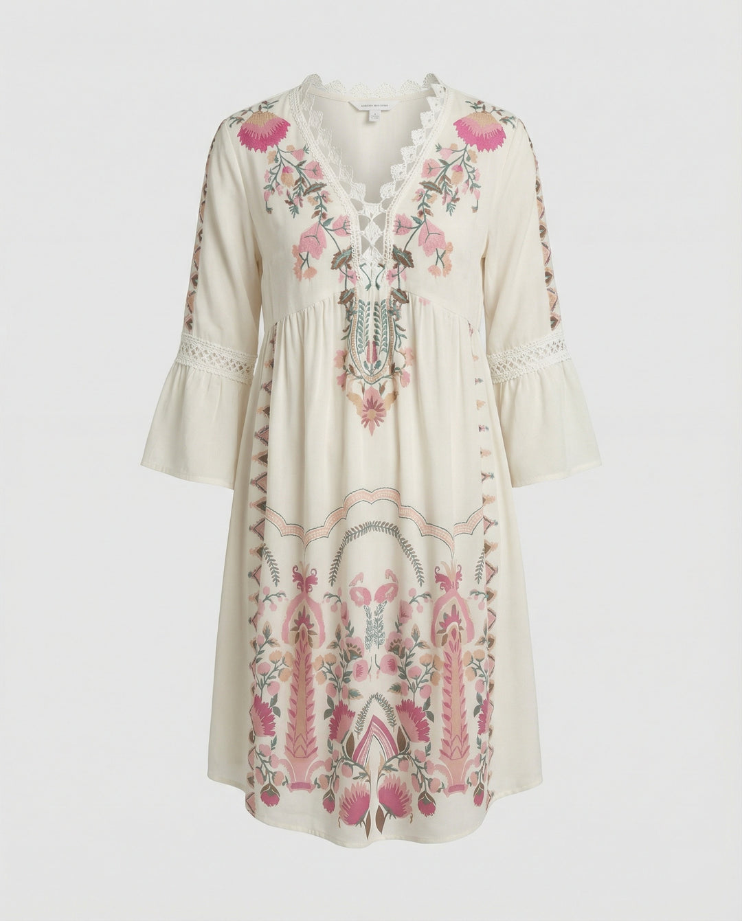 Boho Blumenkleid Damen A-Linie