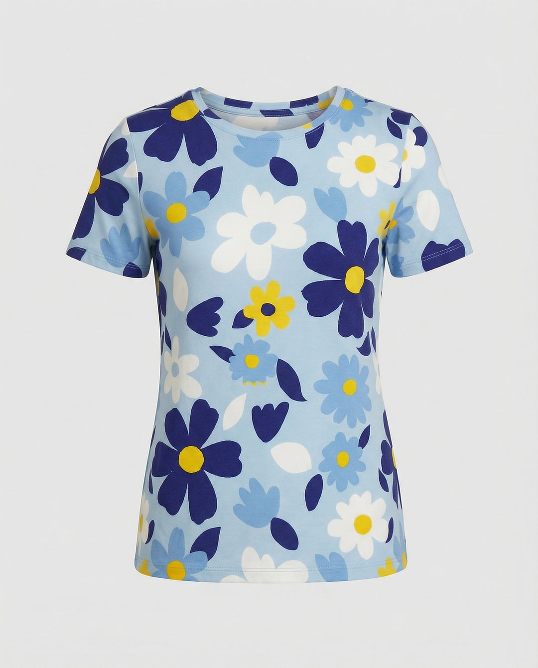 Kurzarmshirt Damen Mit Blumenprint