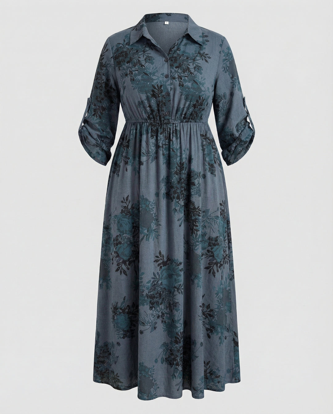 Freizeitkleid Damen Hemdblusenkleid A-Linie