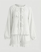 Damen Zweiteiler Set Musselin Sommer