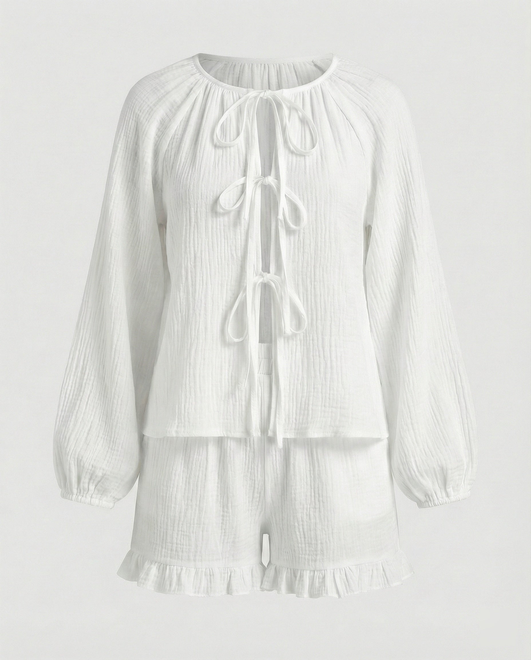 Damen Zweiteiler Set Musselin Sommer