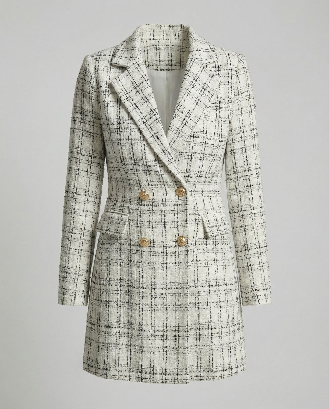 Damen Blazer Mantel Tweed