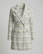 Damen Blazer Mantel Tweed
