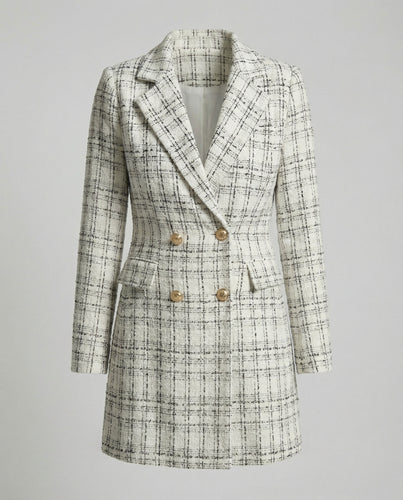Damen Blazer Mantel Tweed