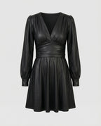 Damen Cocktailkleid Elegant Wickeloptik