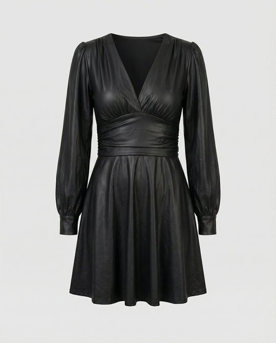 Damen Cocktailkleid Elegant Wickeloptik