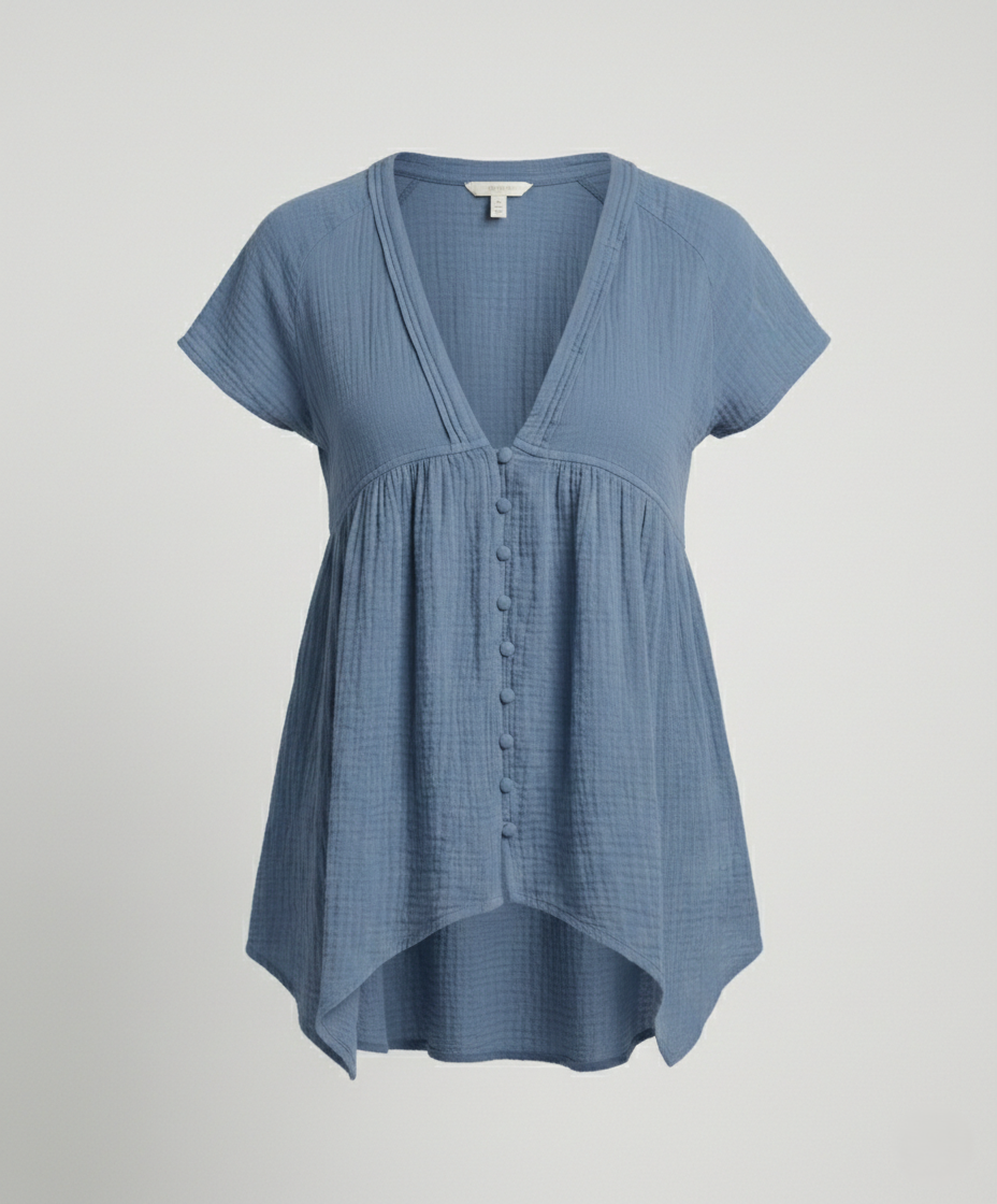 Freizeitkleid Damen Musselin Tunika