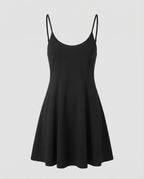 Damen Skater Sommerkleid mit Trägern