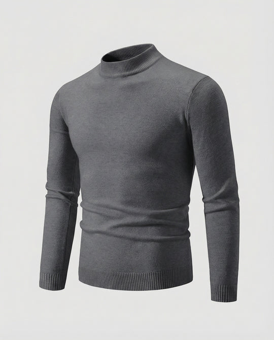 Herren eleganter Pullover mit Stehkragen R&B