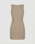 Gestreiftes Minikleid Tailliert Damen