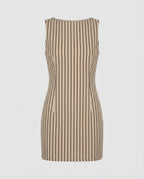 Gestreiftes Minikleid Tailliert Damen