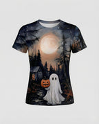 Kurzarmshirt Totenkopf Print Damen