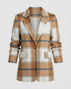 Damen Karierter Blazer mit taillierter Passform