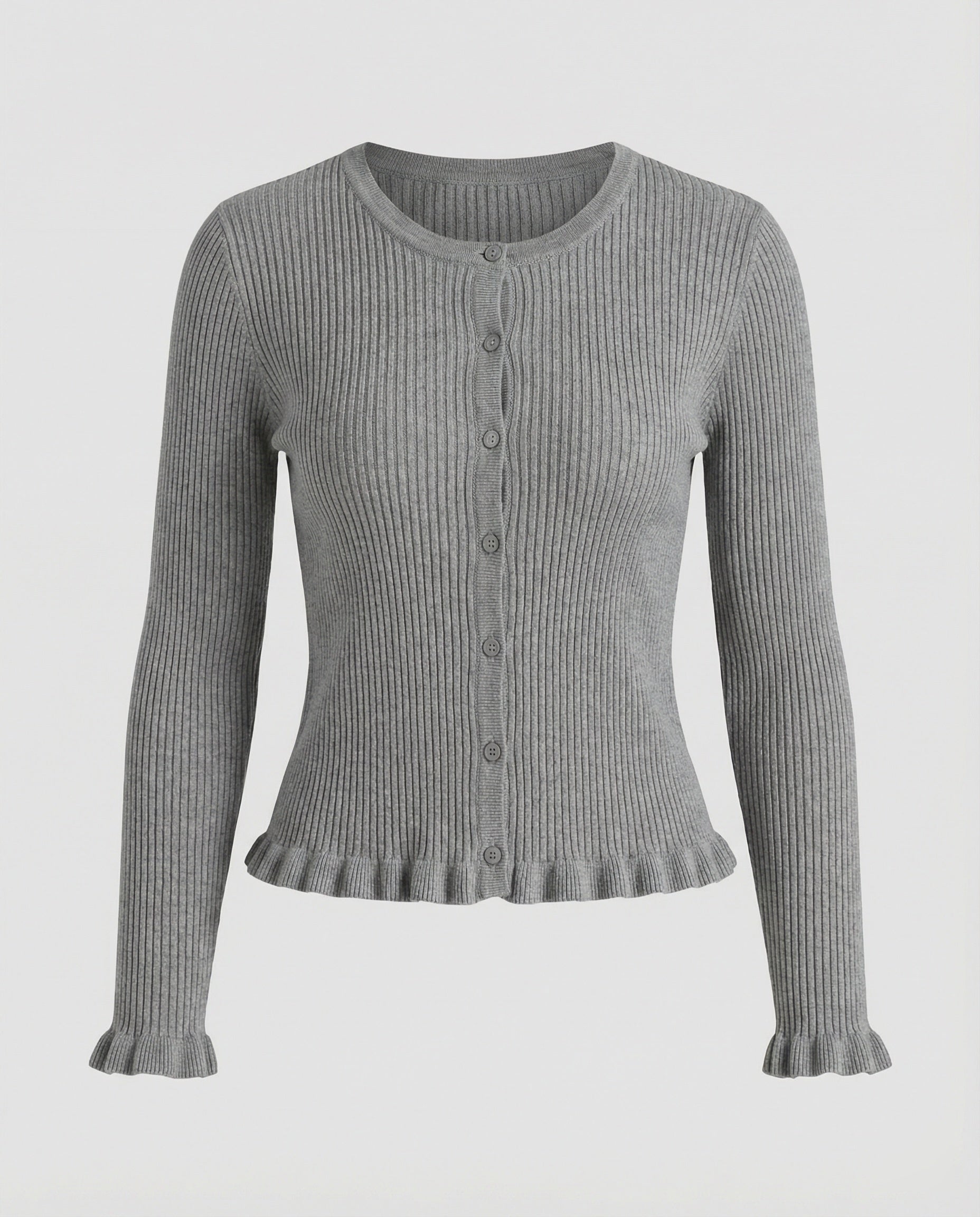 Strickjacke Damen kurzarm mit Wellenkante