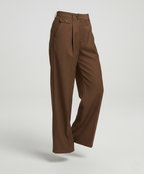 Freizeitkleidung Damen High Waist Stoffhose
