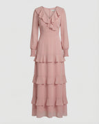 Maxikleid Sommer Damen Ballonärmel