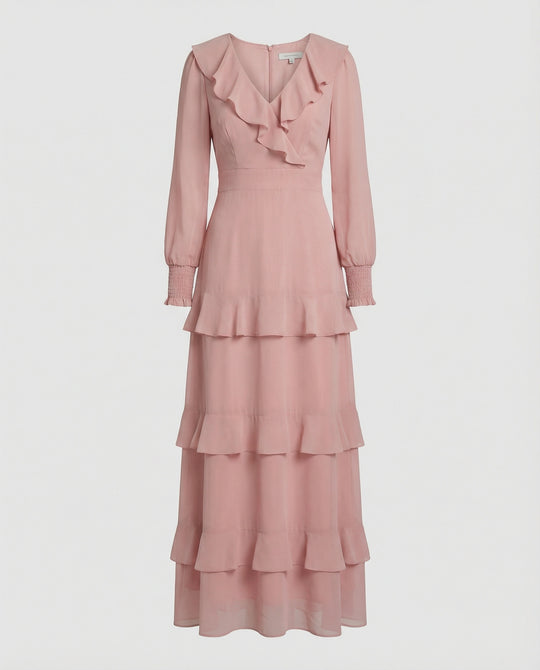 Maxikleid Sommer Damen Ballonärmel